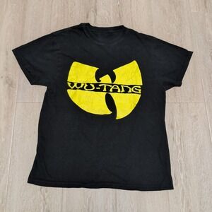 Wu-Tang Graphic Tee Mens Small Black Good Logo Print Short Sleeve Cotton T-Shirt